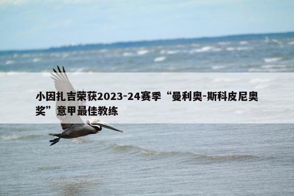 小因扎吉荣获2023-24赛季“曼利奥-斯科皮尼奥奖”意甲最佳教练