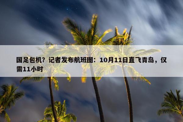 国足包机？记者发布航班图：10月11日直飞青岛，仅需11小时