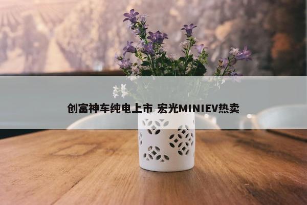 创富神车纯电上市 宏光MINIEV热卖