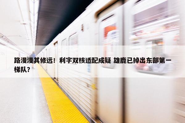 路漫漫其修远！利字双核适配成疑 雄鹿已掉出东部第一梯队？