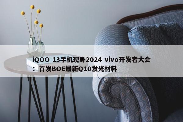 iQOO 13手机现身2024 vivo开发者大会：首发BOE最新Q10发光材料