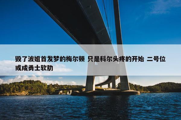 毁了波姐首发梦的梅尔顿 只是科尔头疼的开始 二号位或成勇士软肋