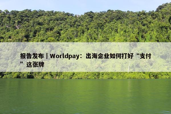 报告发布｜Worldpay：出海企业如何打好“支付”这张牌