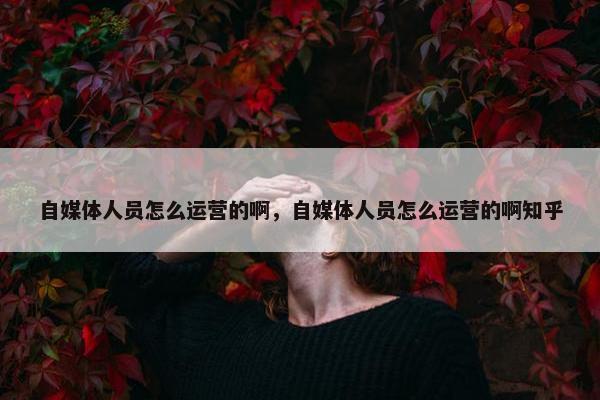 自媒体人员怎么运营的啊，自媒体人员怎么运营的啊知乎