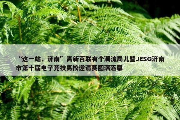 “这一站，济南”高新百联有个潮流局儿暨JESG济南市第十届电子竞技高校邀请赛圆满落幕