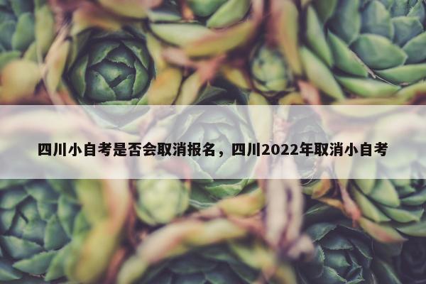 四川小自考是否会取消报名，四川2022年取消小自考