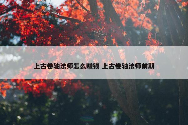 上古卷轴法师怎么赚钱 上古卷轴法师前期