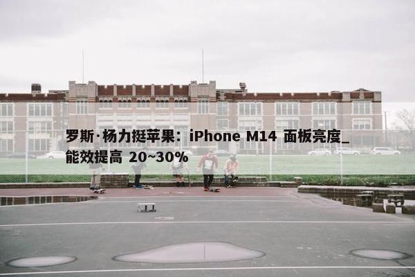 罗斯·杨力挺苹果：iPhone M14 面板亮度_能效提高 20~30%