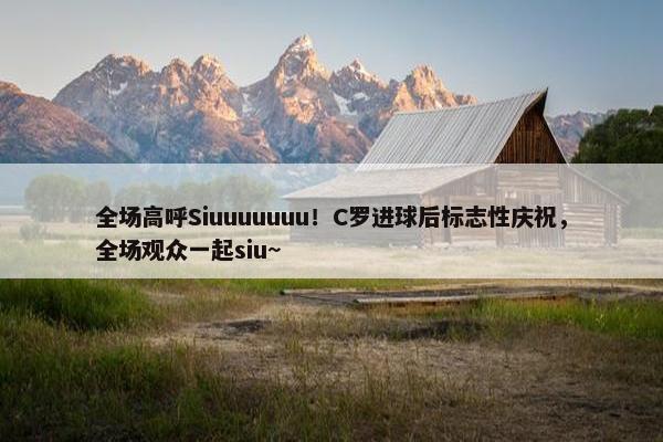 全场高呼Siuuuuuuu！C罗进球后标志性庆祝，全场观众一起siu~