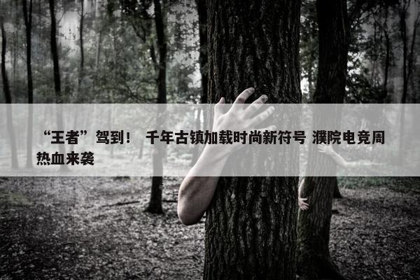 “王者”驾到！ 千年古镇加载时尚新符号 濮院电竞周热血来袭