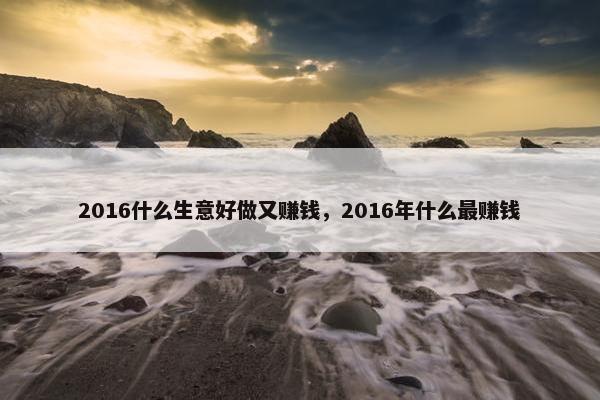 2016什么生意好做又赚钱，2016年什么最赚钱