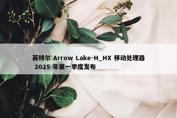 英特尔 Arrow Lake-H_HX 移动处理器 2025 年第一季度发布