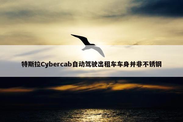 特斯拉Cybercab自动驾驶出租车车身并非不锈钢