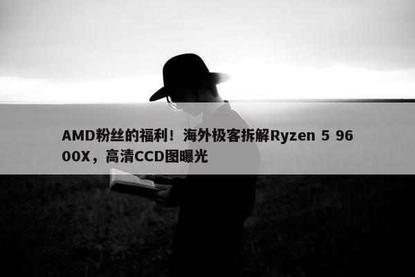 AMD粉丝的福利！海外极客拆解Ryzen 5 9600X，高清CCD图曝光