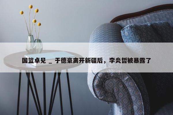 国篮卓见 _ 于德豪离开新疆后，李炎哲被暴露了