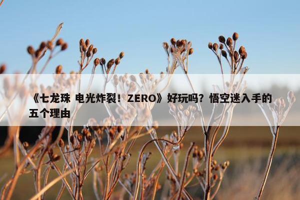 《七龙珠 电光炸裂！ZERO》好玩吗？悟空迷入手的五个理由