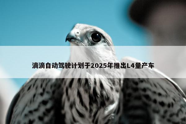 滴滴自动驾驶计划于2025年推出L4量产车