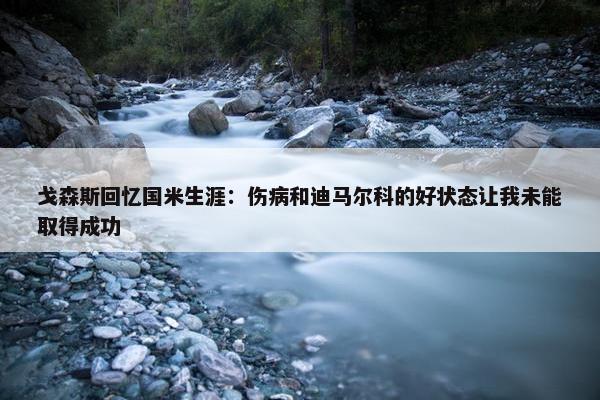 戈森斯回忆国米生涯：伤病和迪马尔科的好状态让我未能取得成功