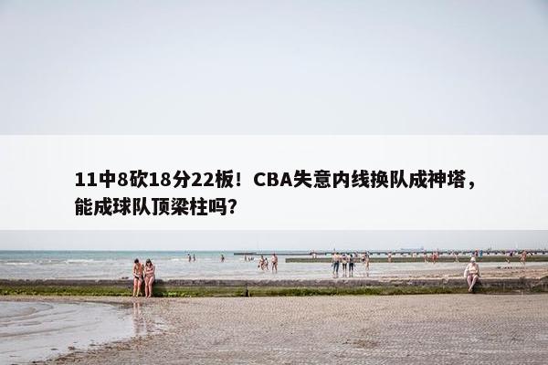 11中8砍18分22板！CBA失意内线换队成神塔，能成球队顶梁柱吗？