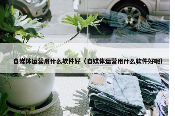 自媒体运营用什么软件好（自媒体运营用什么软件好呢）