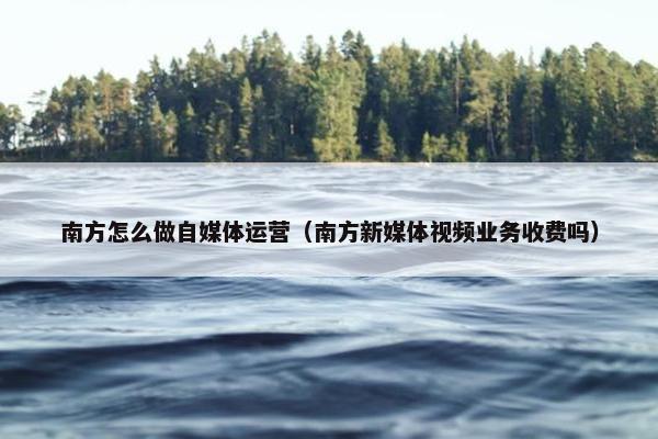 南方怎么做自媒体运营（南方新媒体视频业务收费吗）