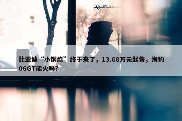 比亚迪“小钢炮”终于来了，13.68万元起售，海豹06GT能火吗？