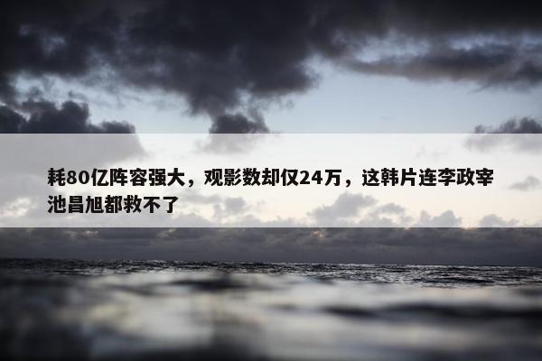 耗80亿阵容强大，观影数却仅24万，这韩片连李政宰池昌旭都救不了