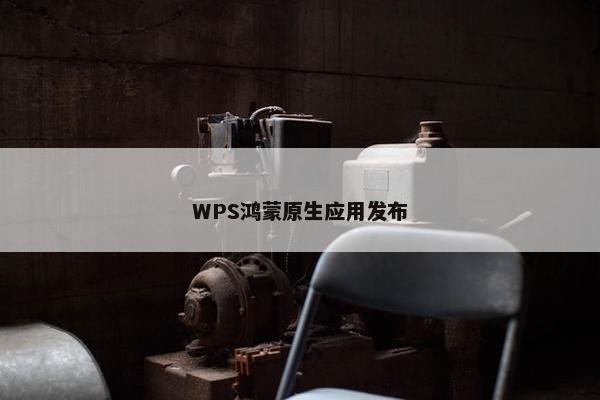 WPS鸿蒙原生应用发布