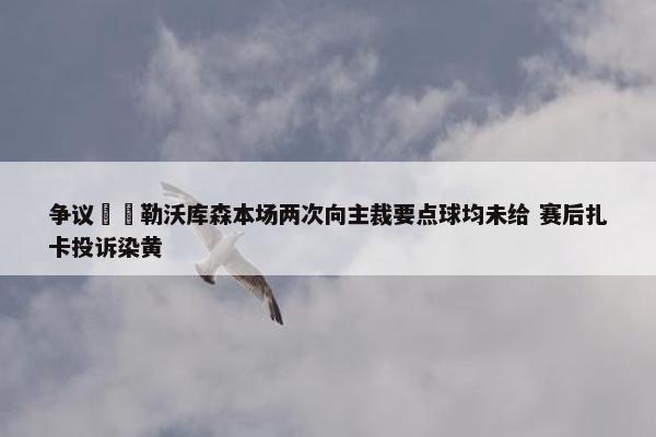 争议❓️勒沃库森本场两次向主裁要点球均未给 赛后扎卡投诉染黄