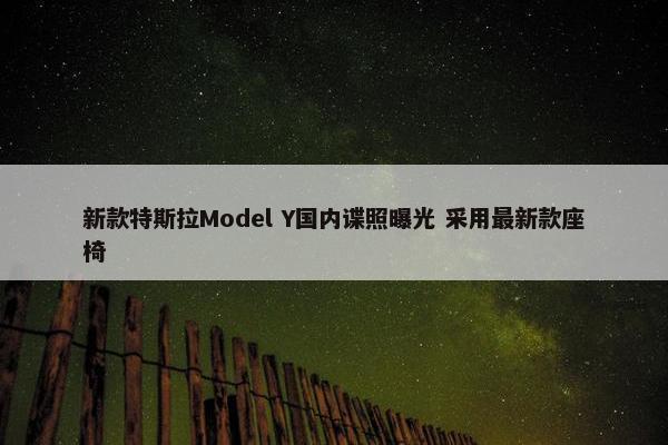 新款特斯拉Model Y国内谍照曝光 采用最新款座椅