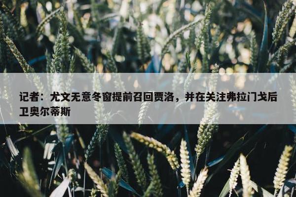 记者：尤文无意冬窗提前召回贾洛，并在关注弗拉门戈后卫奥尔蒂斯