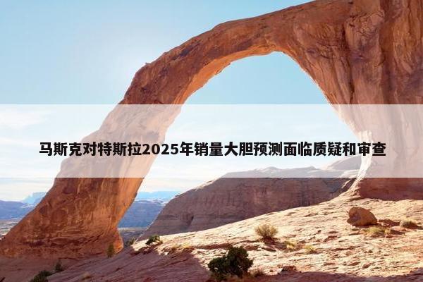 马斯克对特斯拉2025年销量大胆预测面临质疑和审查