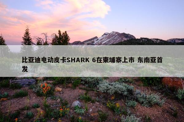 比亚迪电动皮卡SHARK 6在柬埔寨上市 东南亚首发