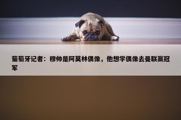 葡萄牙记者：穆帅是阿莫林偶像，他想学偶像去曼联赢冠军