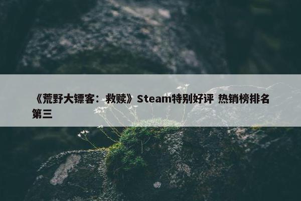 《荒野大镖客：救赎》Steam特别好评 热销榜排名第三