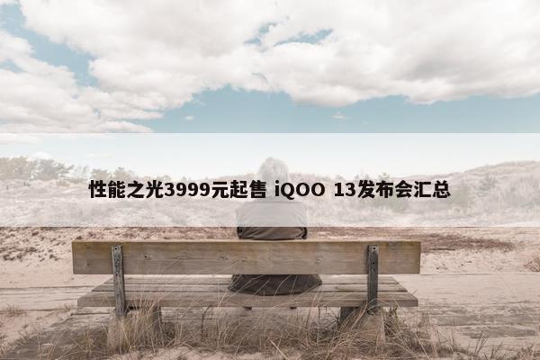 性能之光3999元起售 iQOO 13发布会汇总