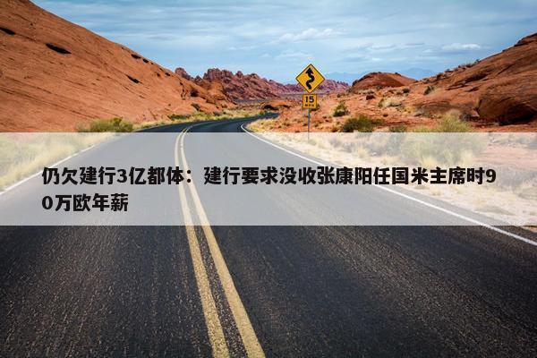 仍欠建行3亿都体：建行要求没收张康阳任国米主席时90万欧年薪