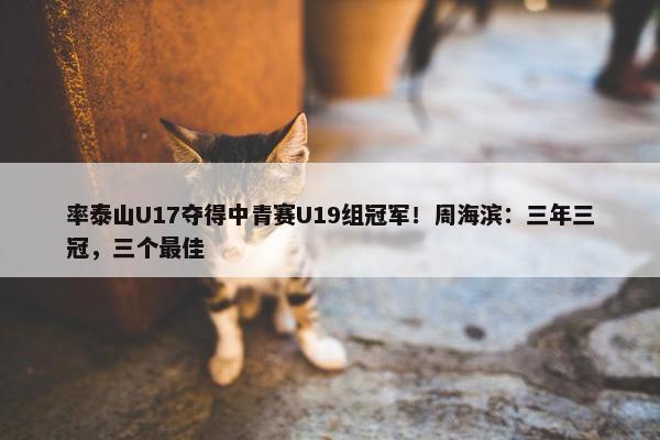 率泰山U17夺得中青赛U19组冠军！周海滨：三年三冠，三个最佳