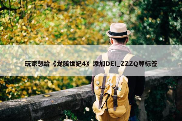 玩家想给《龙腾世纪4》添加DEI_ZZZQ等标签