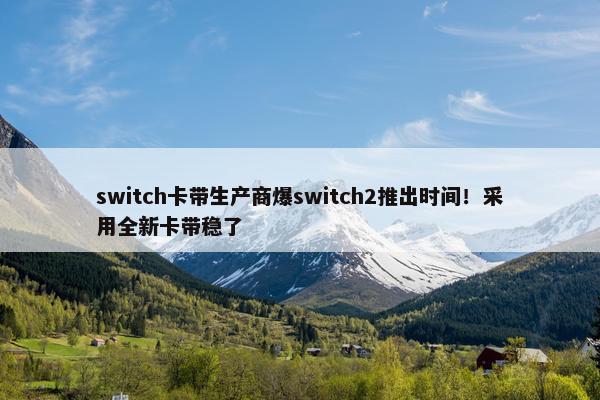 switch卡带生产商爆switch2推出时间！采用全新卡带稳了