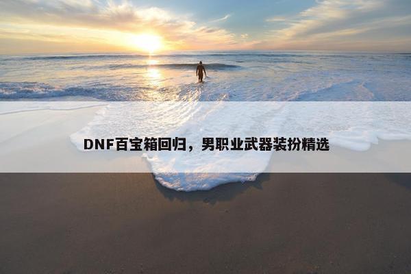 DNF百宝箱回归，男职业武器装扮精选