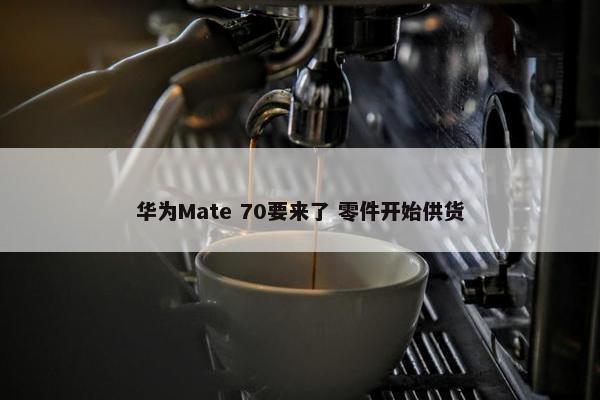 华为Mate 70要来了 零件开始供货