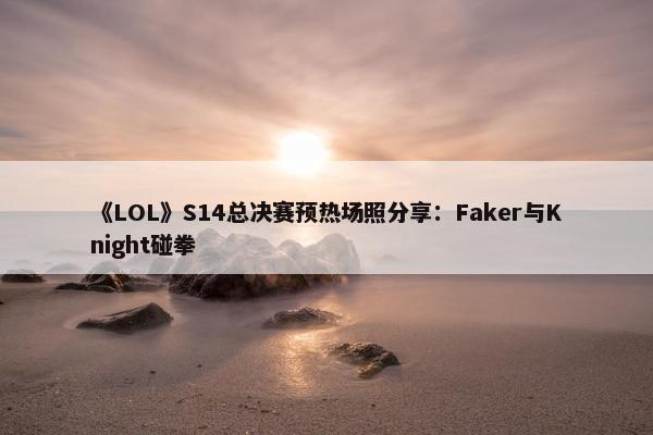 《LOL》S14总决赛预热场照分享：Faker与Knight碰拳