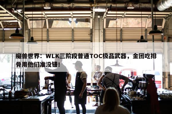 魔兽世界：WLK三阶段普通TOC极品武器，金团吃排骨用他们准没错！