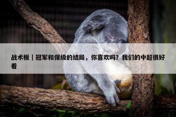 战术板｜冠军和保级的结局，你喜欢吗？我们的中超很好看