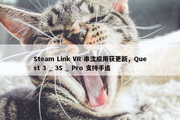 Steam Link VR 串流应用获更新，Quest 3 _ 3S _ Pro 支持手追