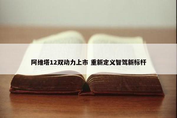 阿维塔12双动力上市 重新定义智驾新标杆