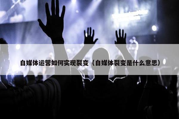 自媒体运营如何实现裂变（自媒体裂变是什么意思）