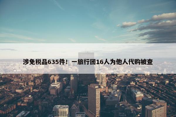 涉免税品635件！一旅行团16人为他人代购被查