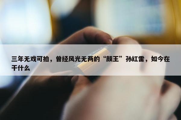 三年无戏可拍，曾经风光无两的“颜王”孙红雷，如今在干什么